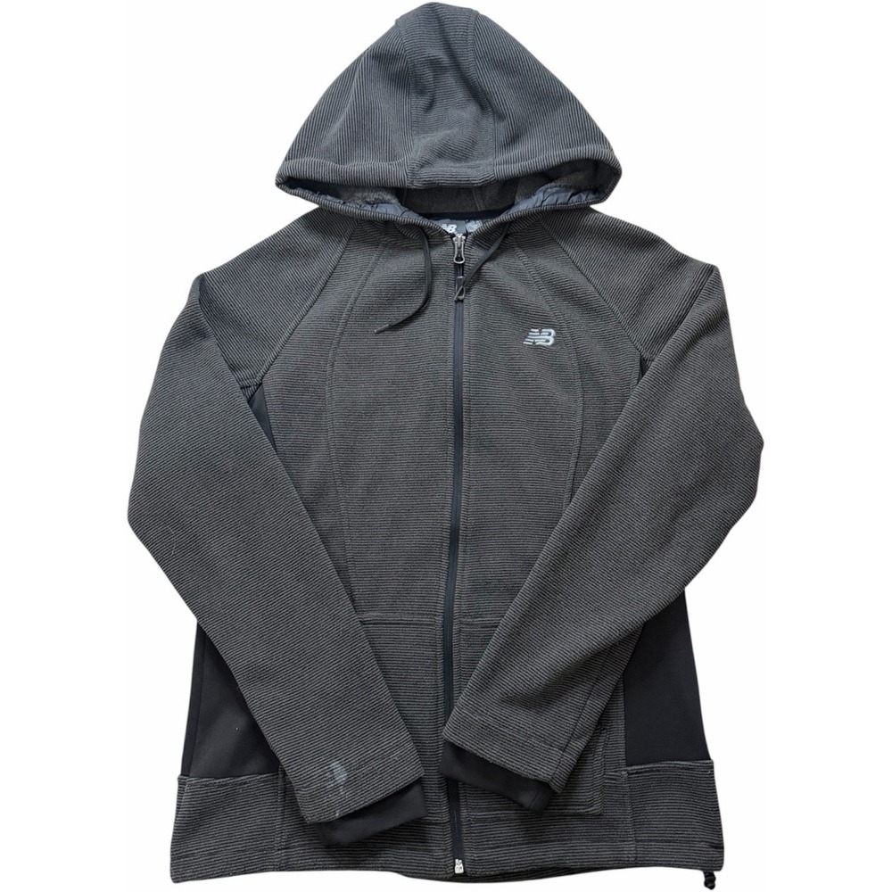 New Balance Heat Grid Textured Full Zip Hooded Jacket Women's Size Medium